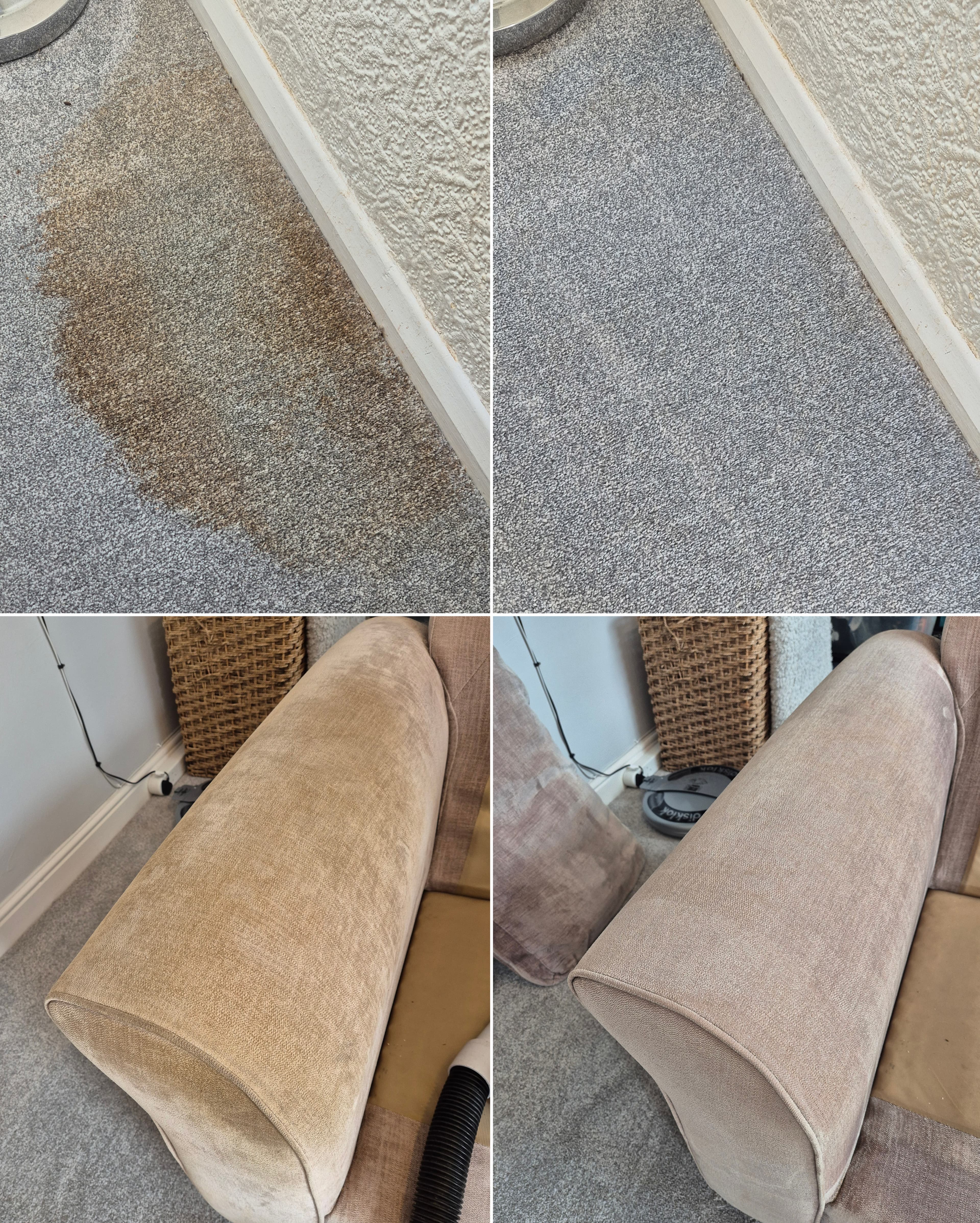 Carpet deep clean before and after